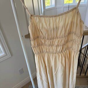 Zara Cream Dress Maxi Length